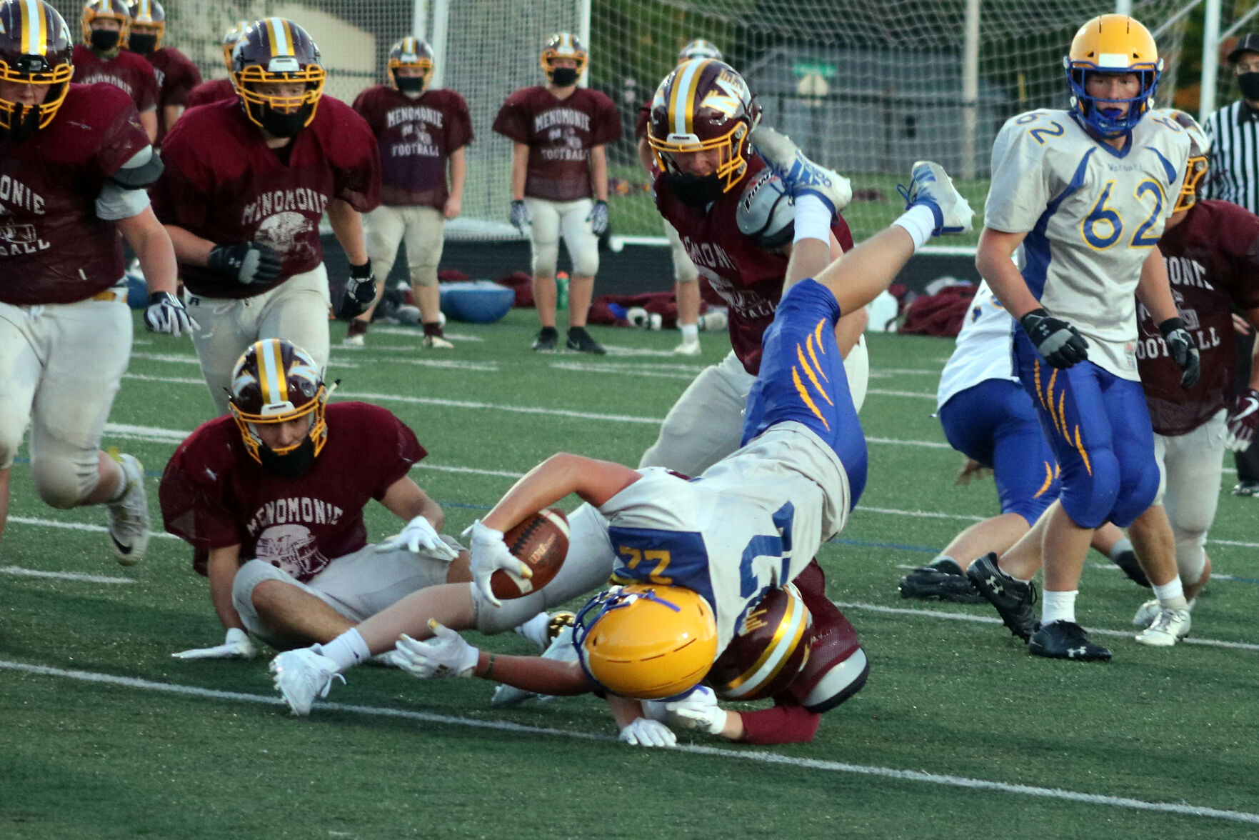 Rice Lake football scrimmage vs. Menomonie 9-18-20